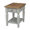 International Concepts Rectangle Vista End Table, 18 W, 24 L, 24 in H, Wood, Hickory/Stone OT41-15E - alternate 1